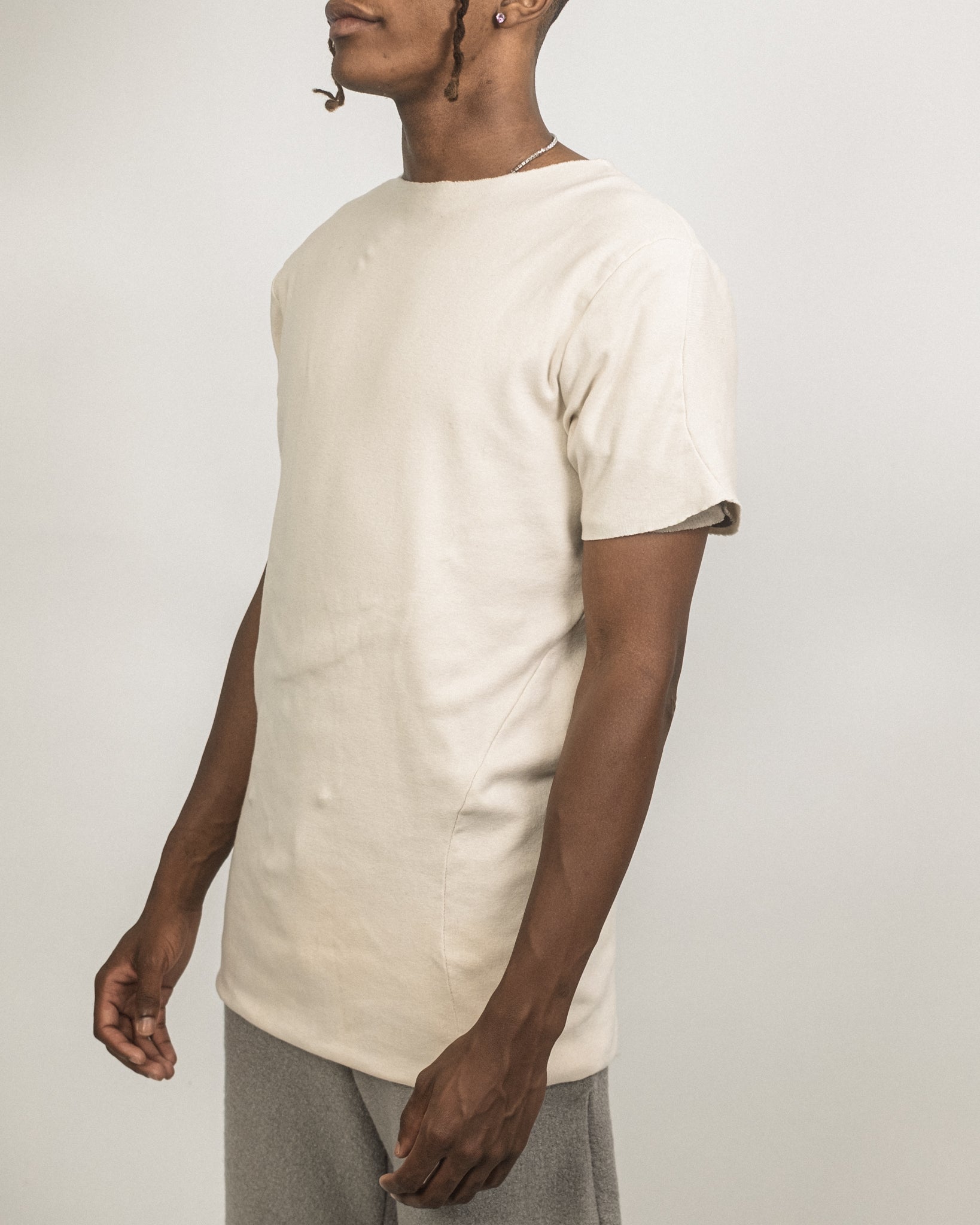 JORDAN ARTHUR SMITH GREY DIP DYED REVERSIBLE T-SHIRT