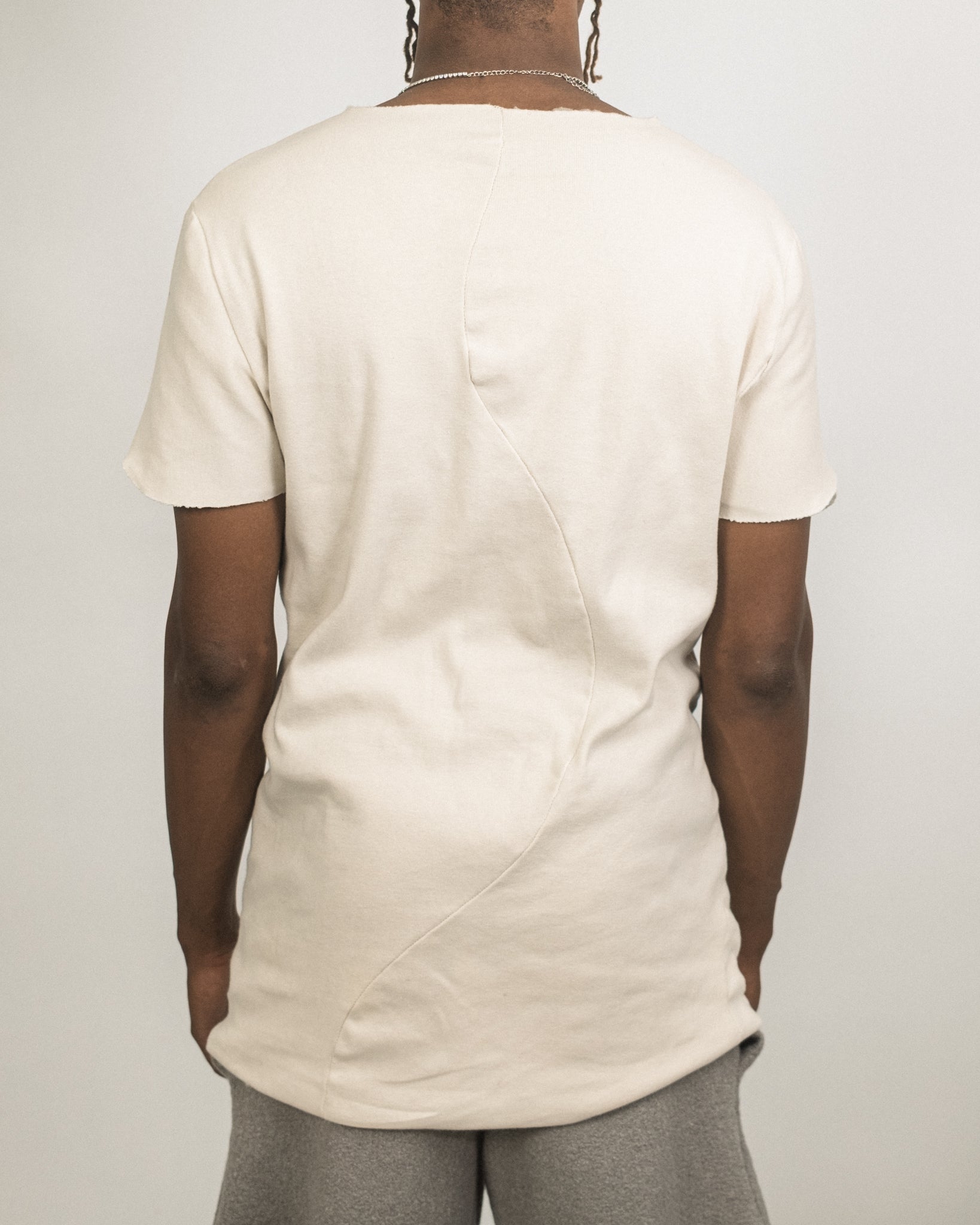 JORDAN ARTHUR SMITH GREY DIP DYED REVERSIBLE T-SHIRT