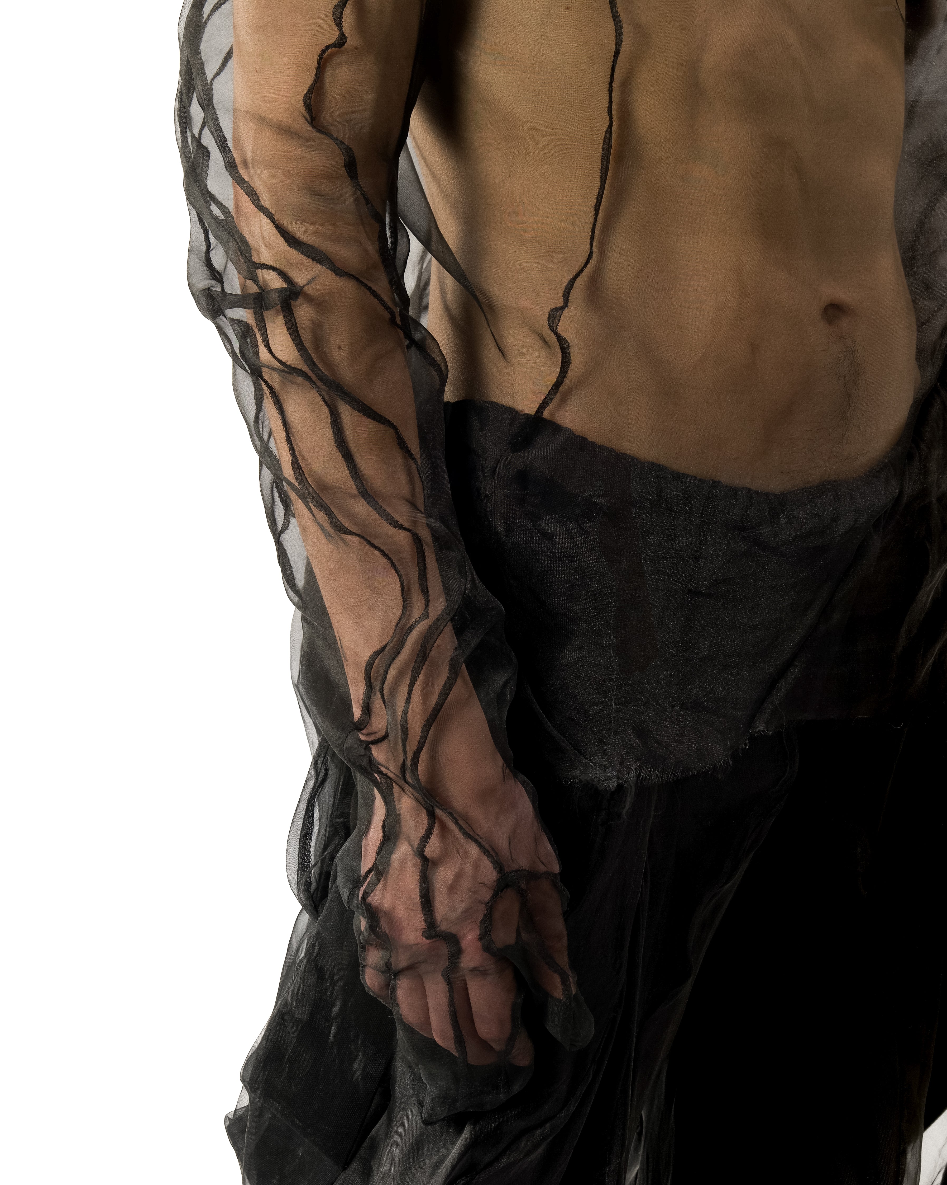 BLACK REVERSIBLE VENA GLOVE TOP