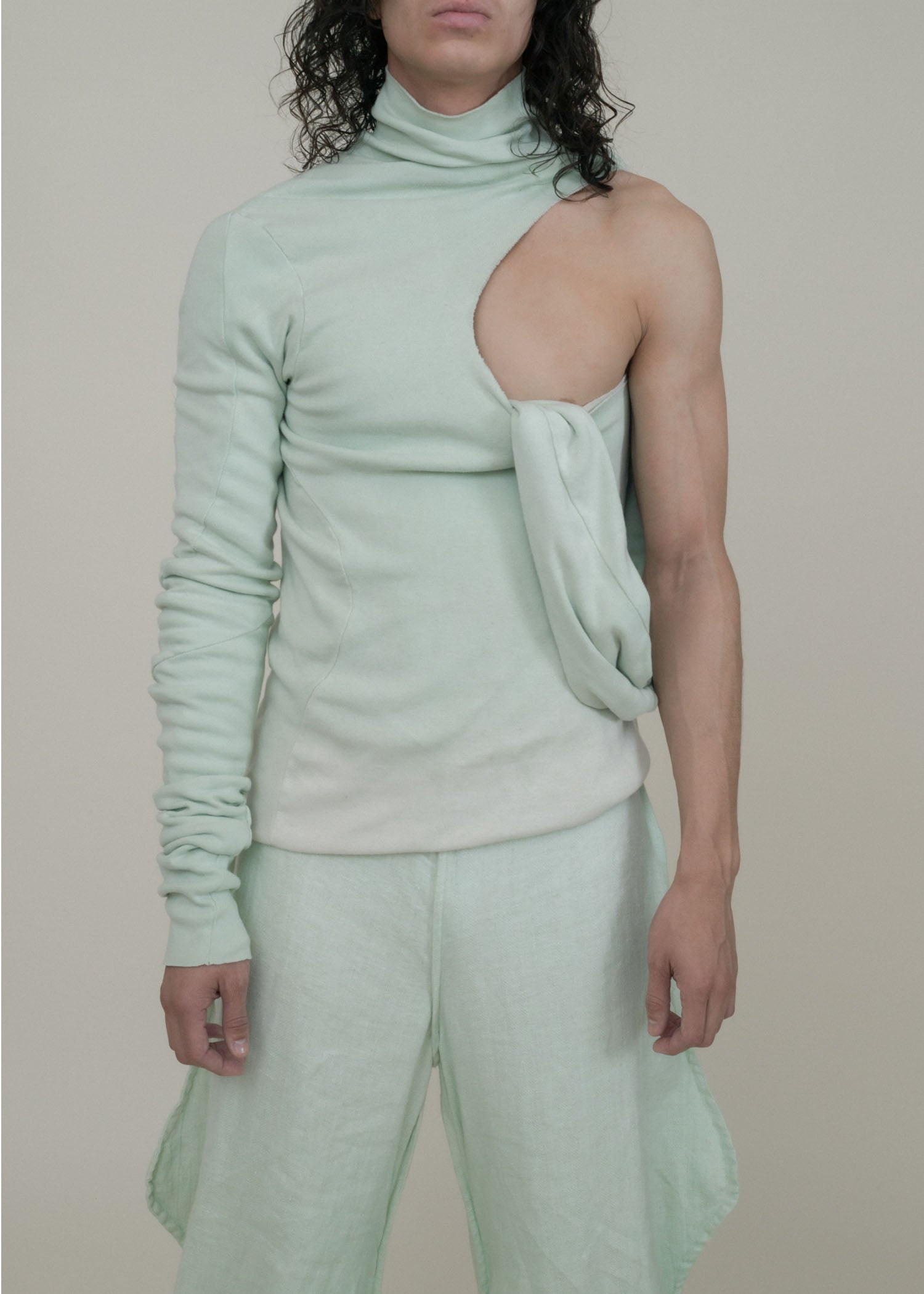 SAMPLE COPPER OXIDE DIP DYED  REVERSIBLE TURTLENECK