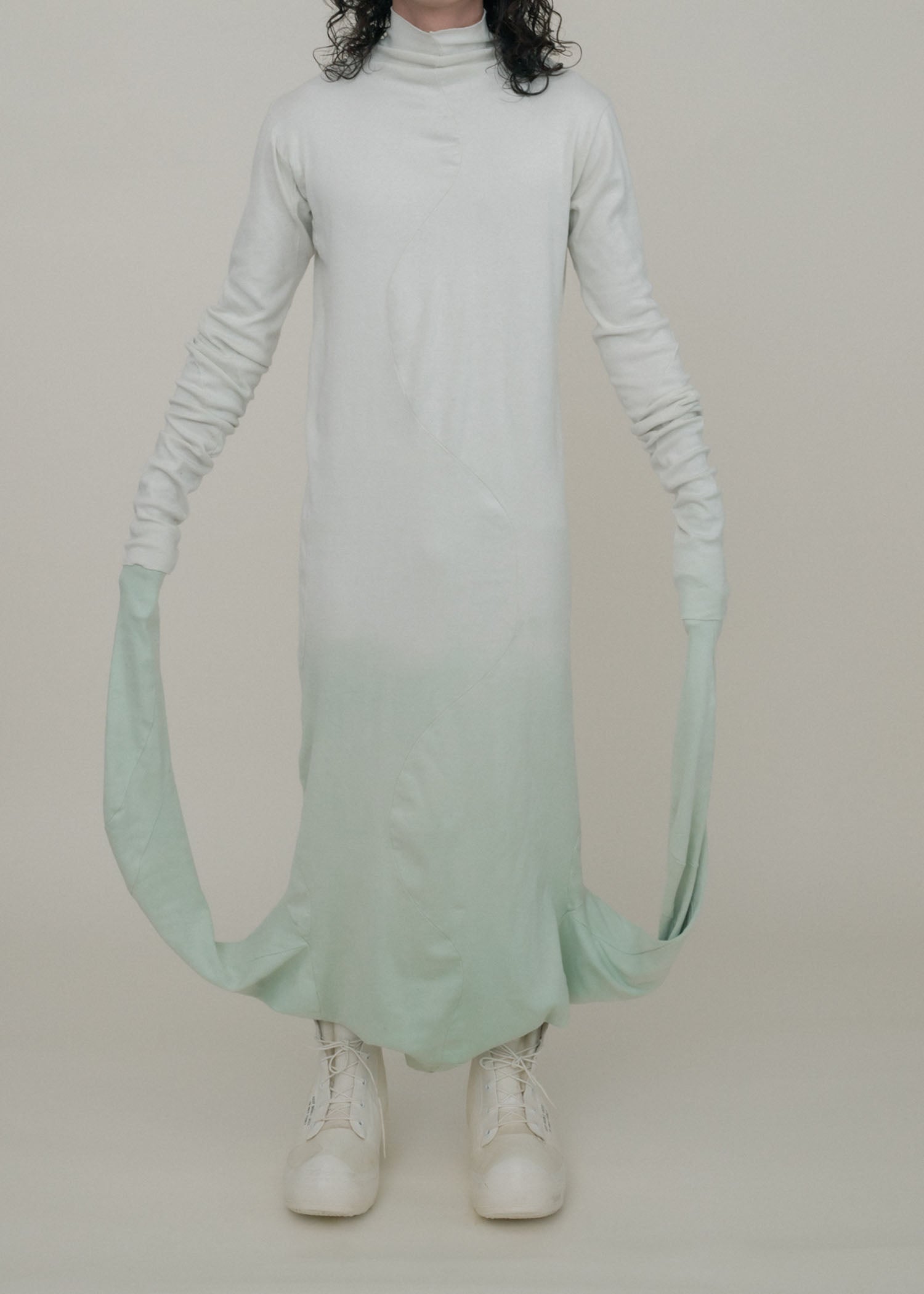 SAMPLE COPPER OXIDE DIP DYED  REVERSIBLE TURTLENECK