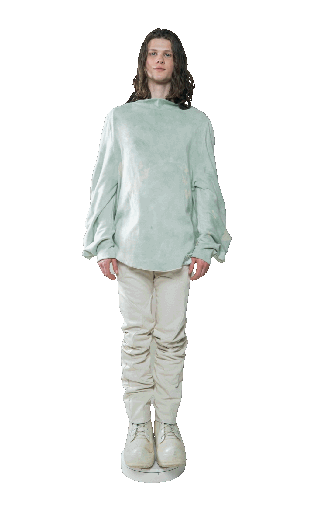 SAMPLE COPPER OXIDE DIP DYED REVERSIBLE CIRCLE SWEATER