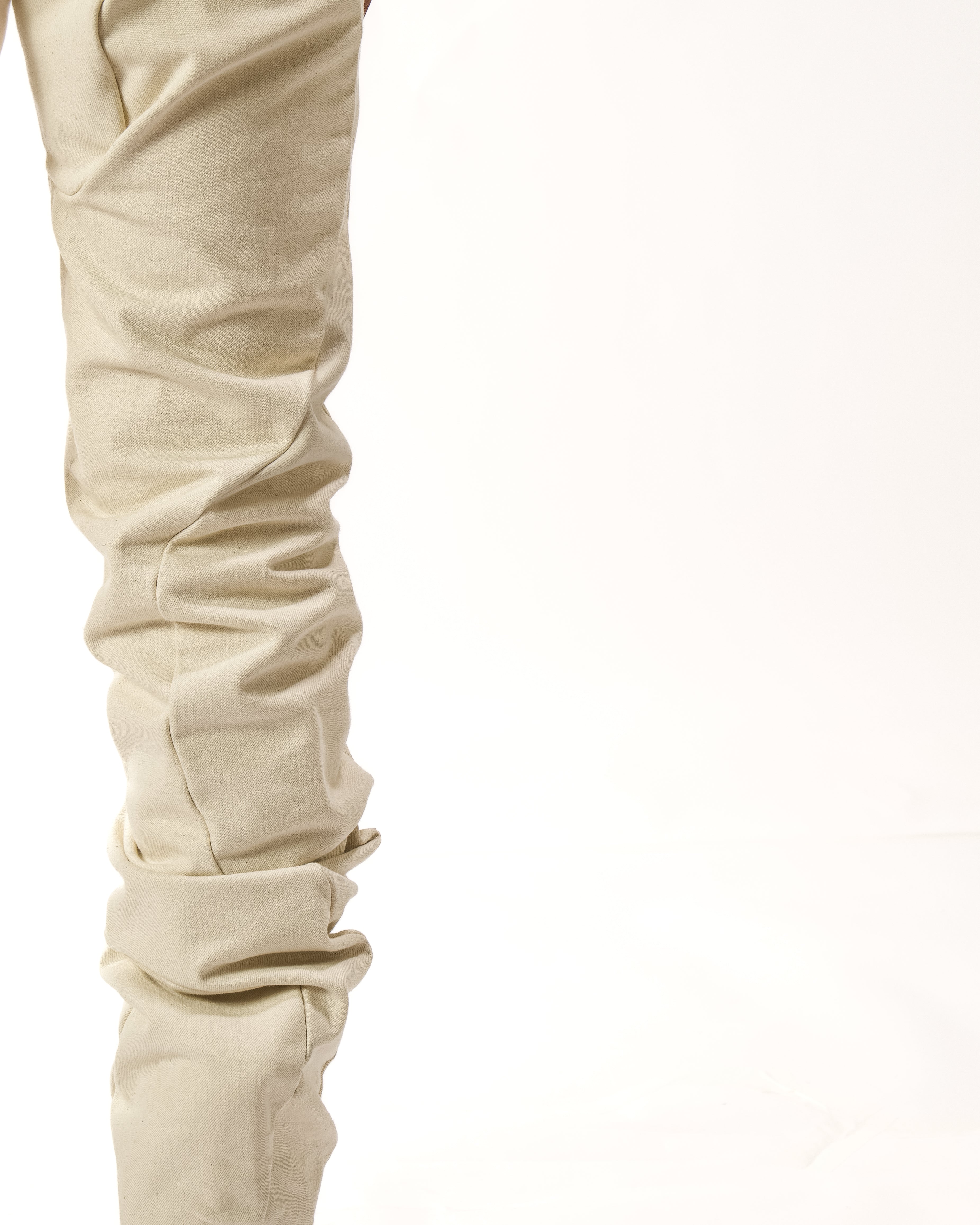 WAXED REVERSIBLE RAW EDGE ORGANIC JEANS