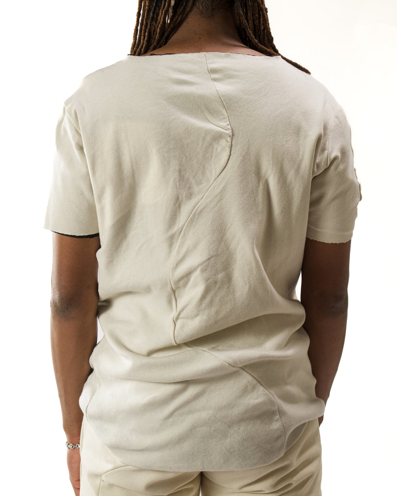 BLACK DIP DYED REVERSIBLE T-SHIRT