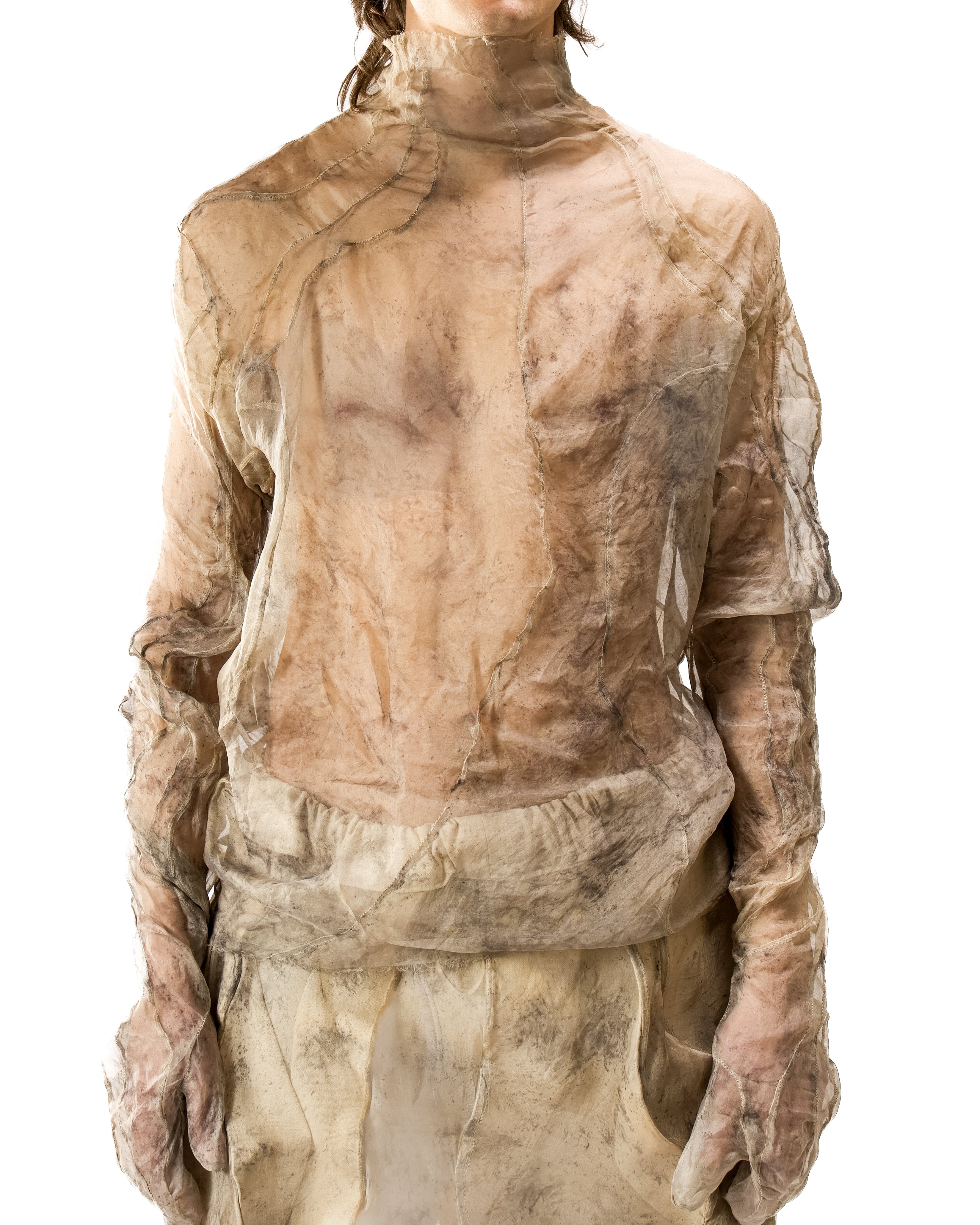 OXIDIZED IRON REVERSIBLE VENA GLOVE TOP