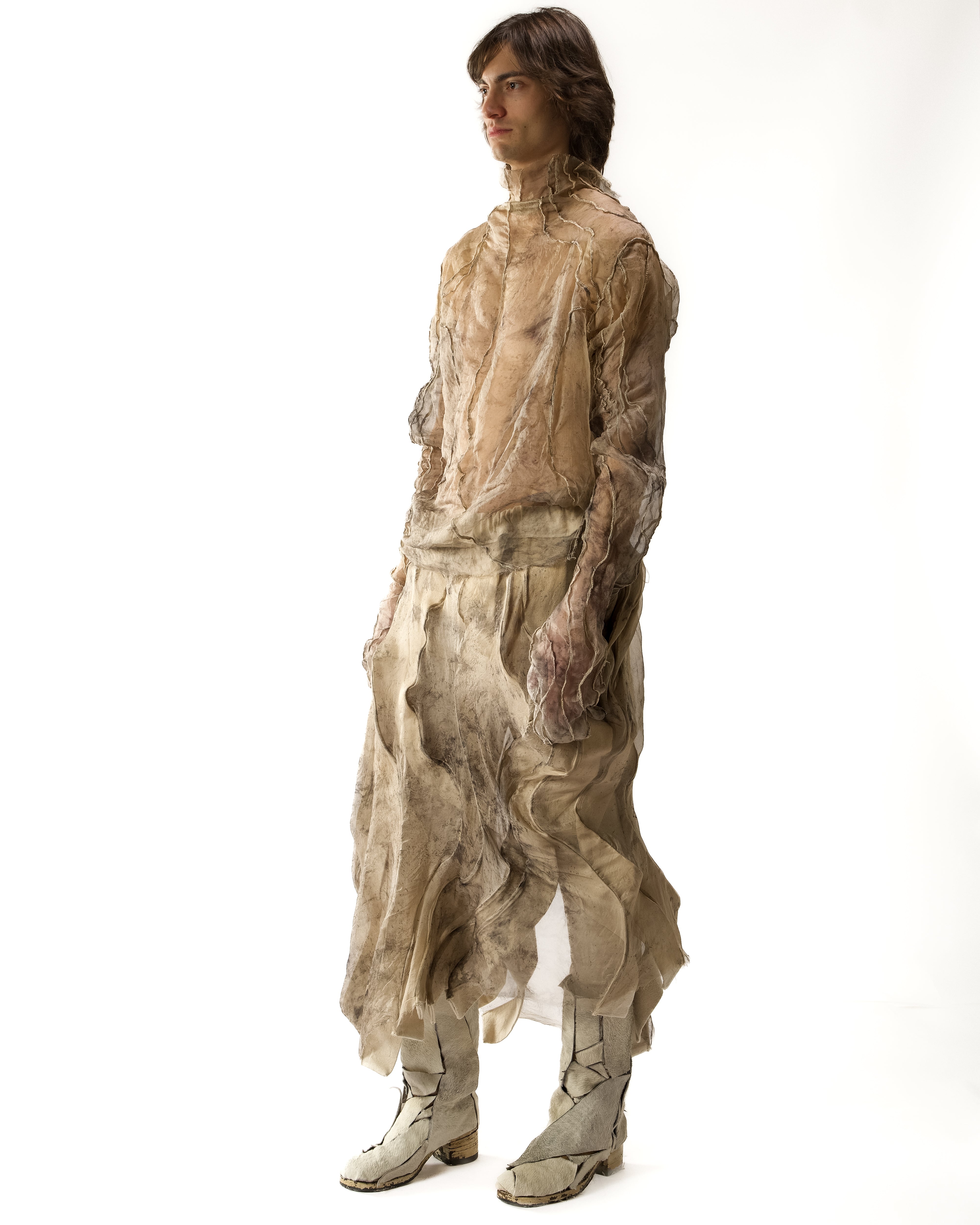 OXIDIZED IRON REVERSIBLE VENA GLOVE TOP