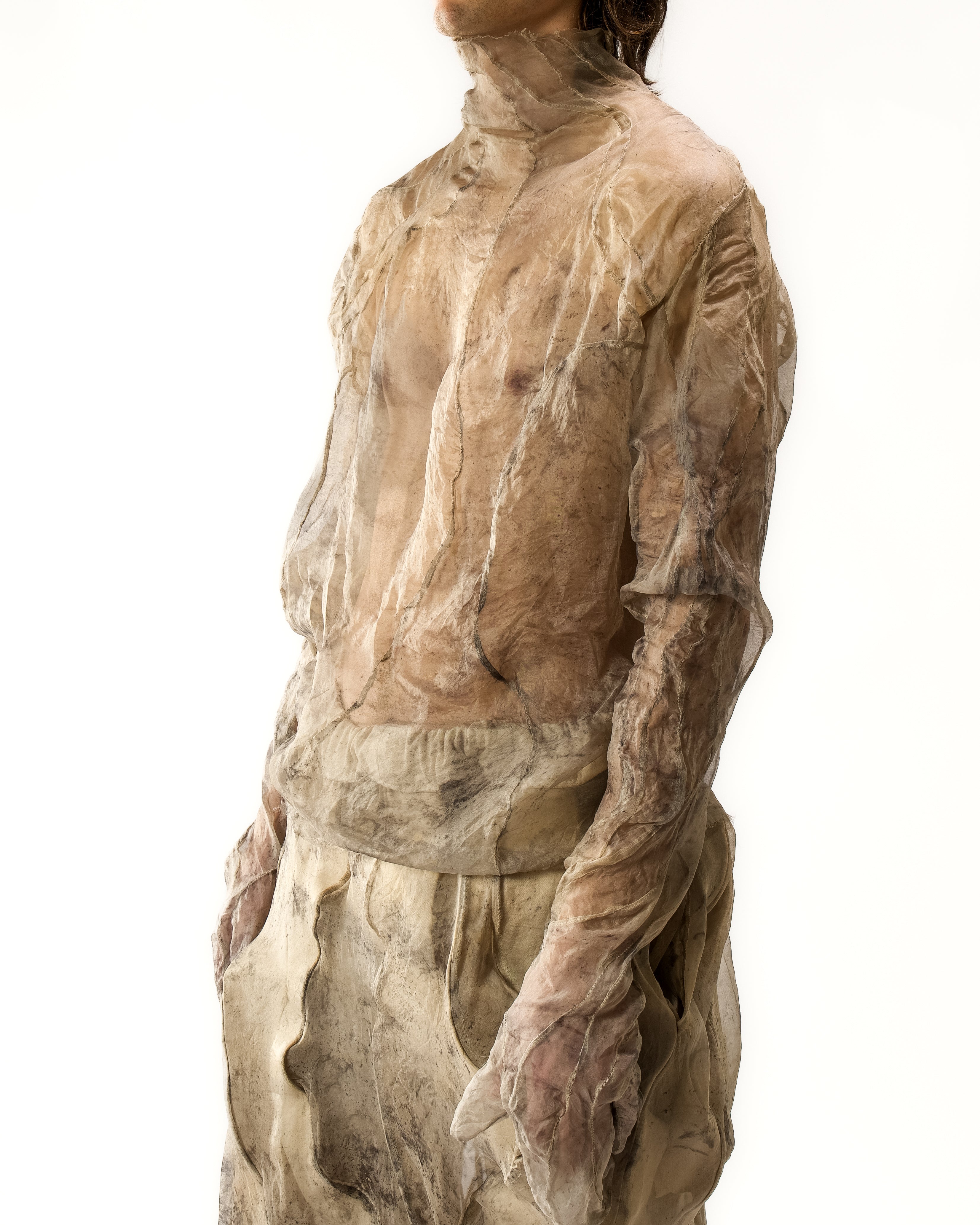 OXIDIZED IRON REVERSIBLE VENA GLOVE TOP