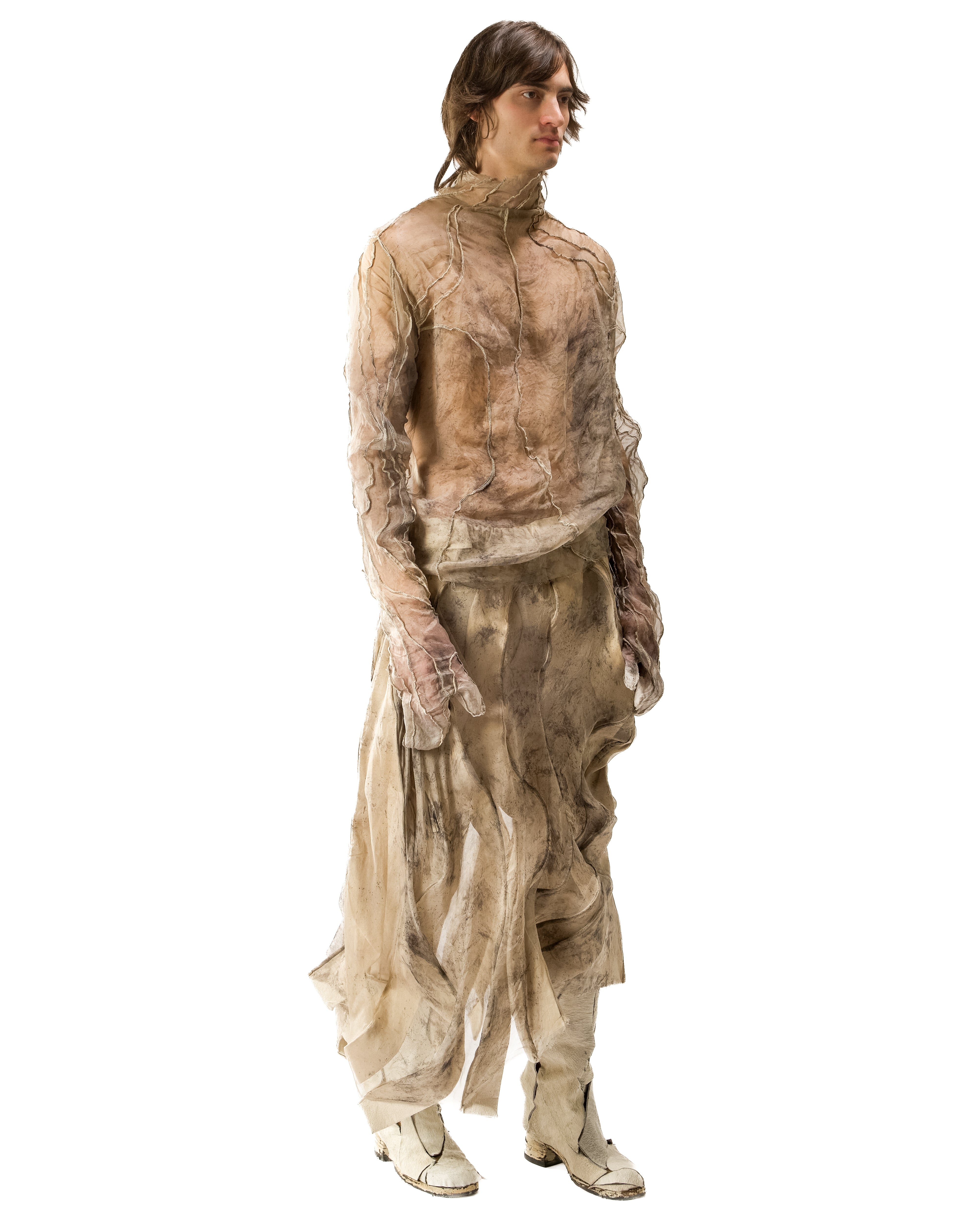 OXIDIZED IRON REVERSIBLE VENA GLOVE TOP