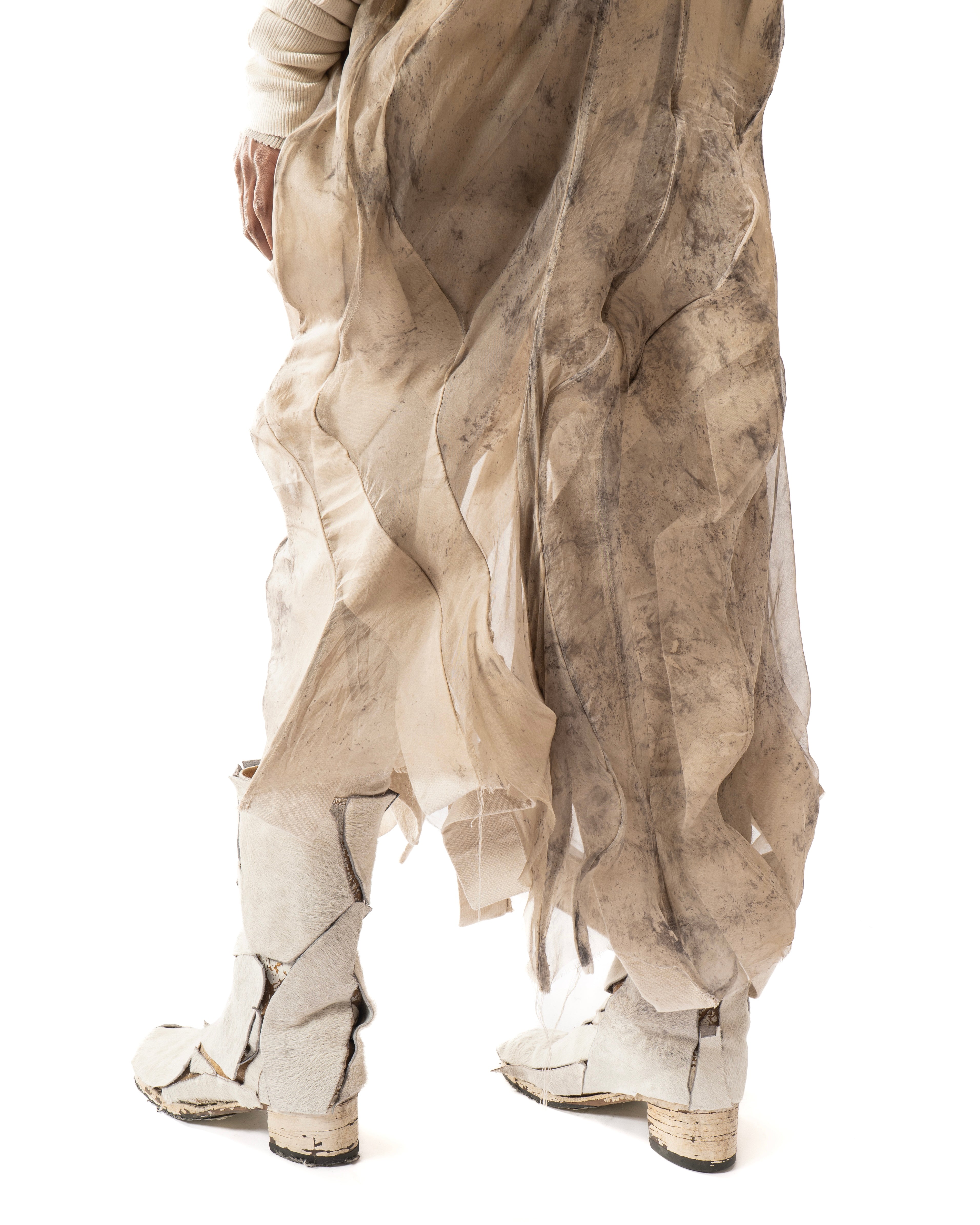 OXIDIZED IRON REVERSIBLE POST HUMAN SKIRT