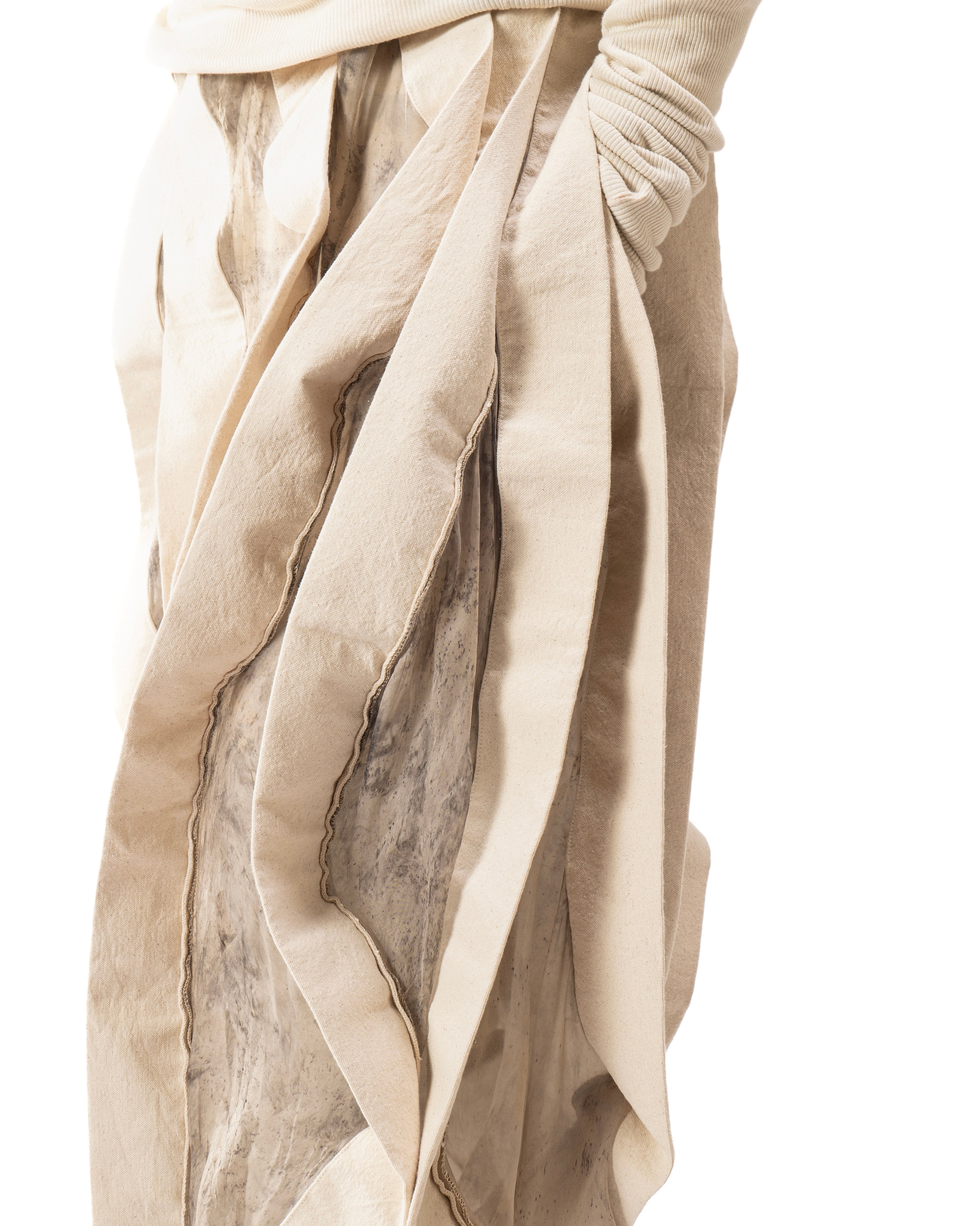 OXIDIZED IRON REVERSIBLE POST HUMAN SKIRT