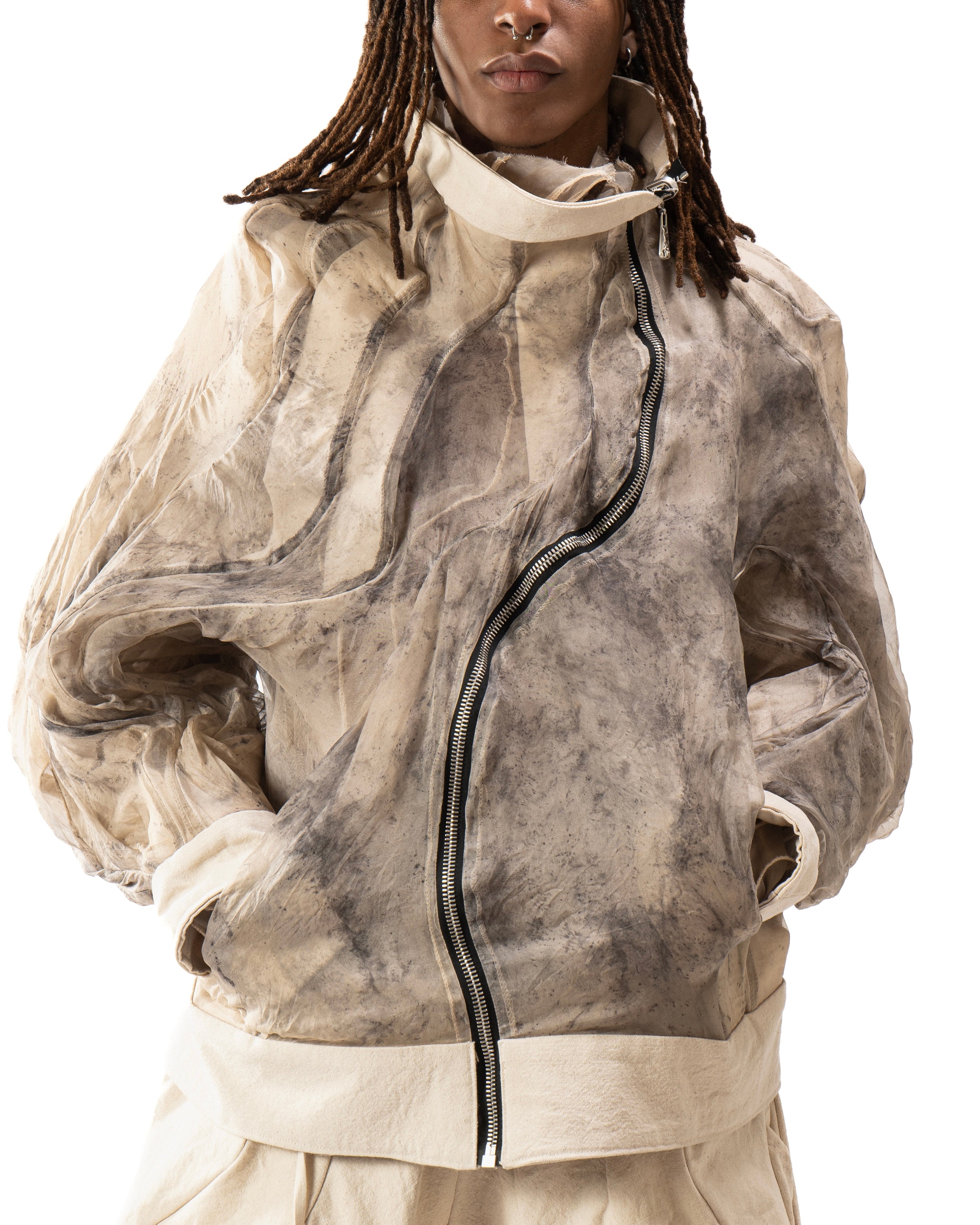 SAMPLE OXIDIZED IRON REVERSIBLE POST HUMAN JACKET