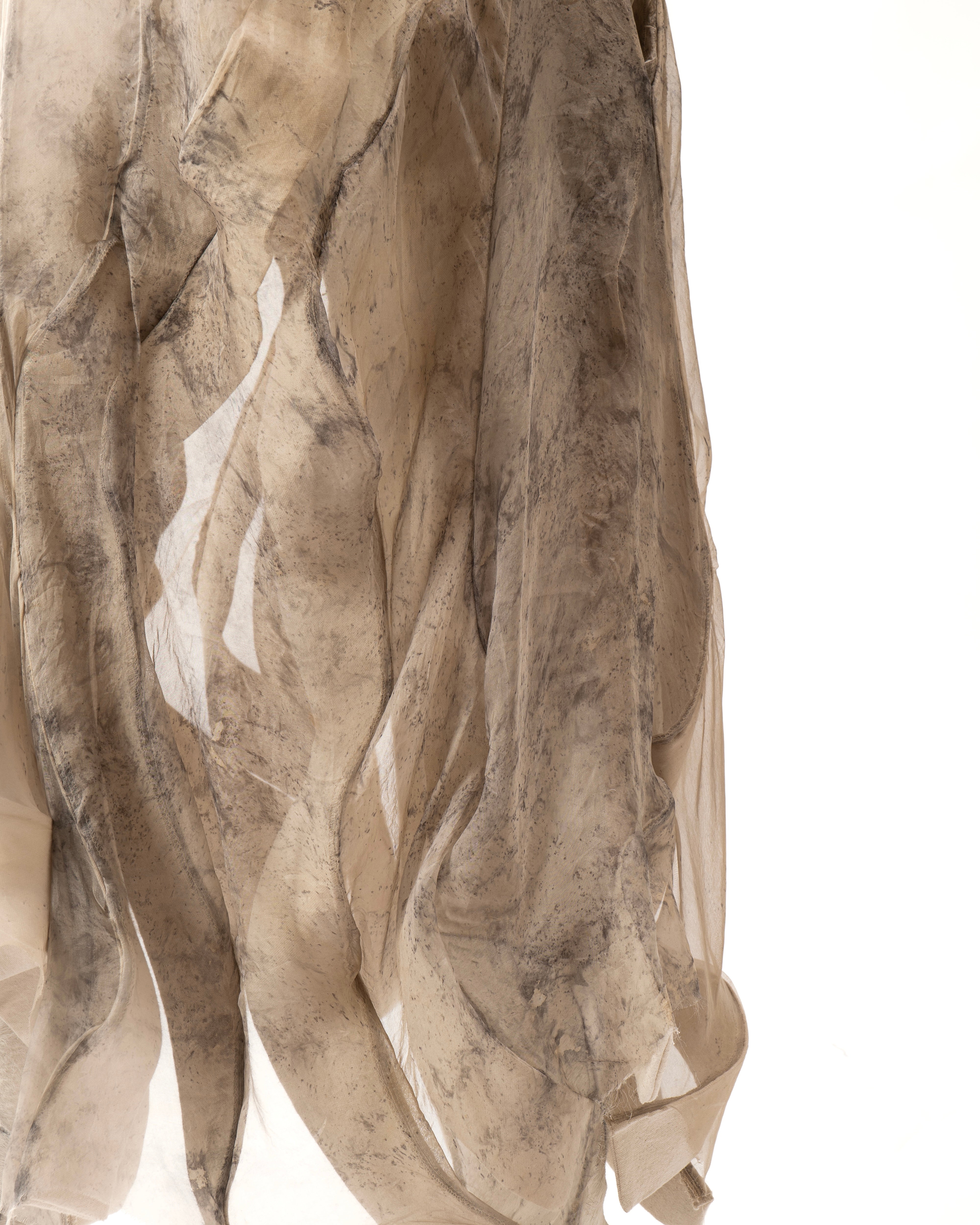 OXIDIZED IRON REVERSIBLE POST HUMAN SKIRT