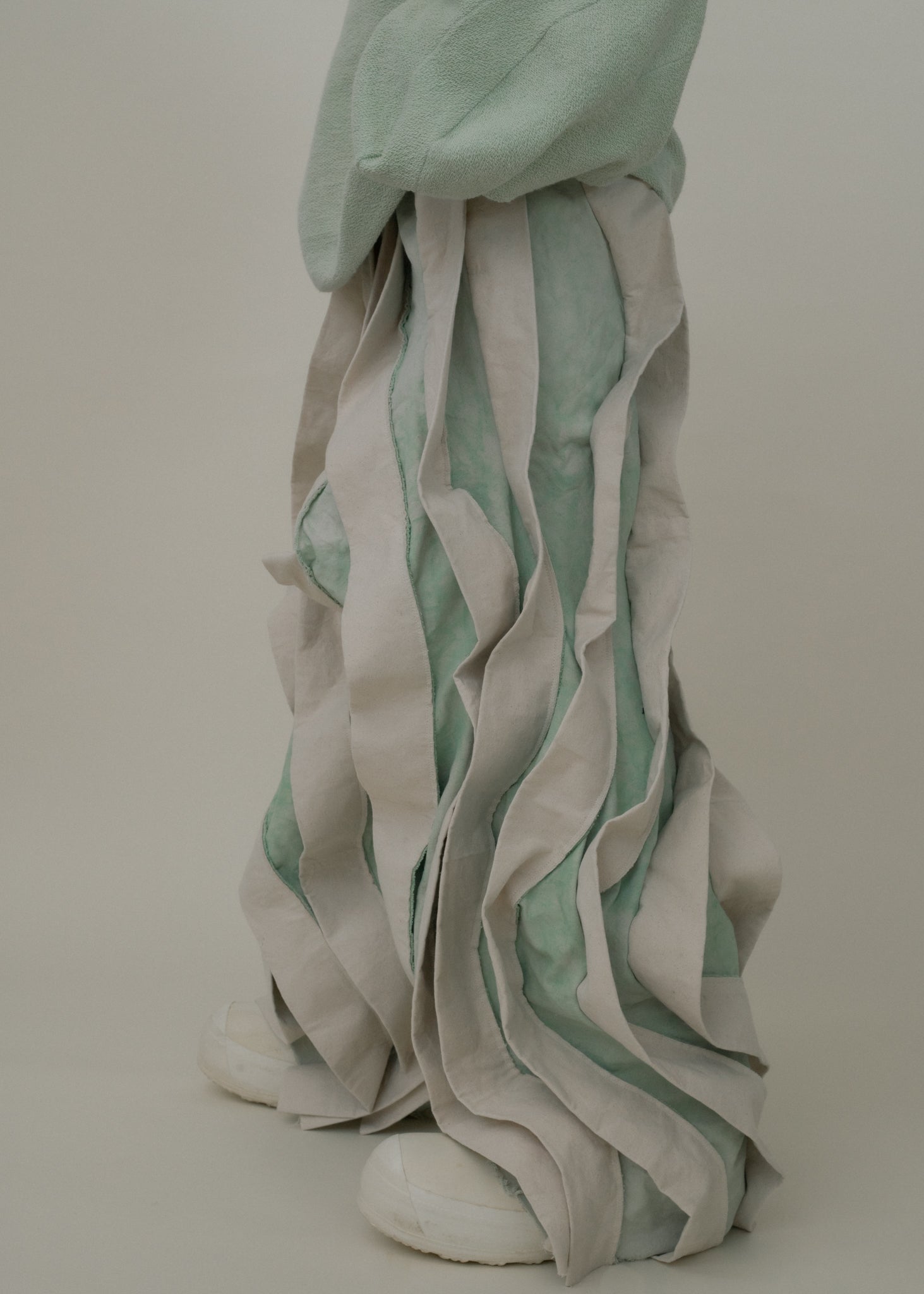 SAMPLE COPPER OXIDE DIP DYED  POST HUMAN PANTS