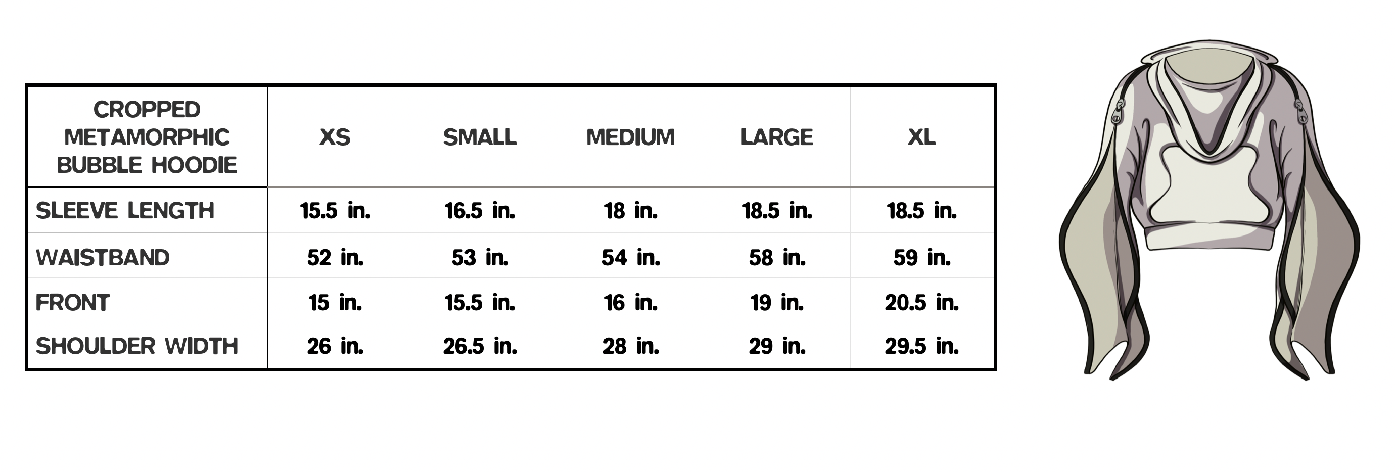 CROPPED UNDYED METAMORPHIC BUBBLE HOODIE