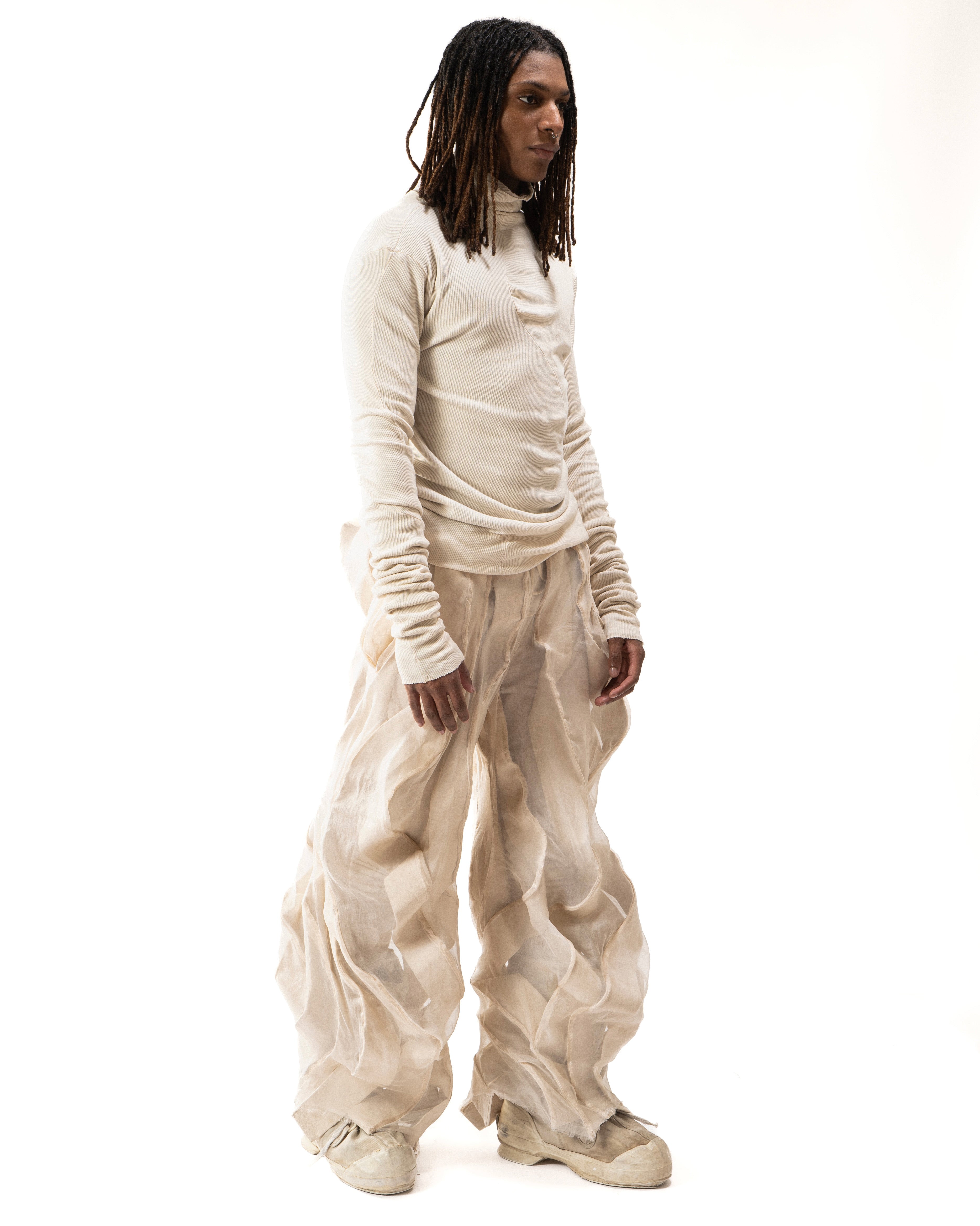 BLACK REVERSIBLE SPLIT TURTLENECK