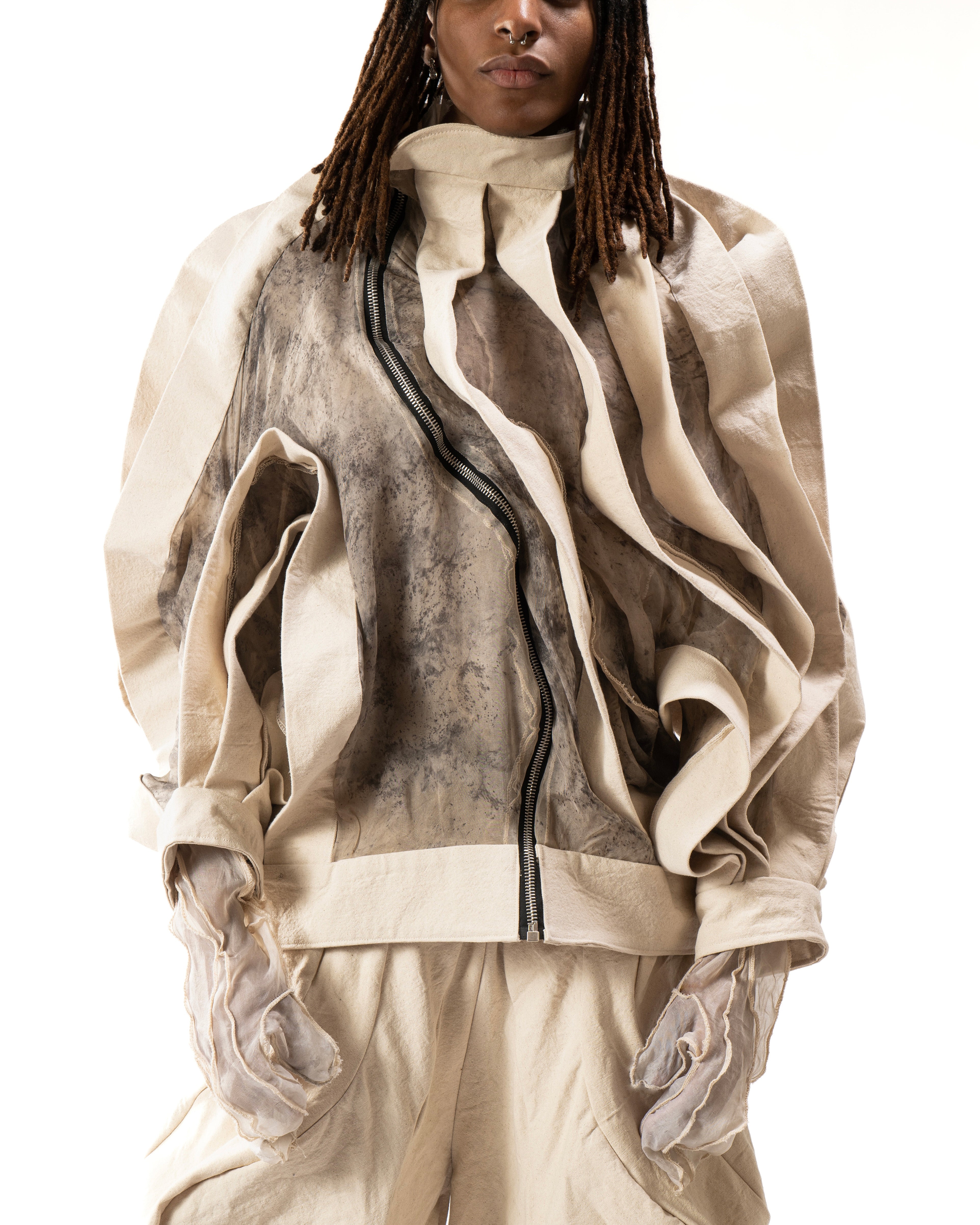 SAMPLE OXIDIZED IRON REVERSIBLE POST HUMAN JACKET