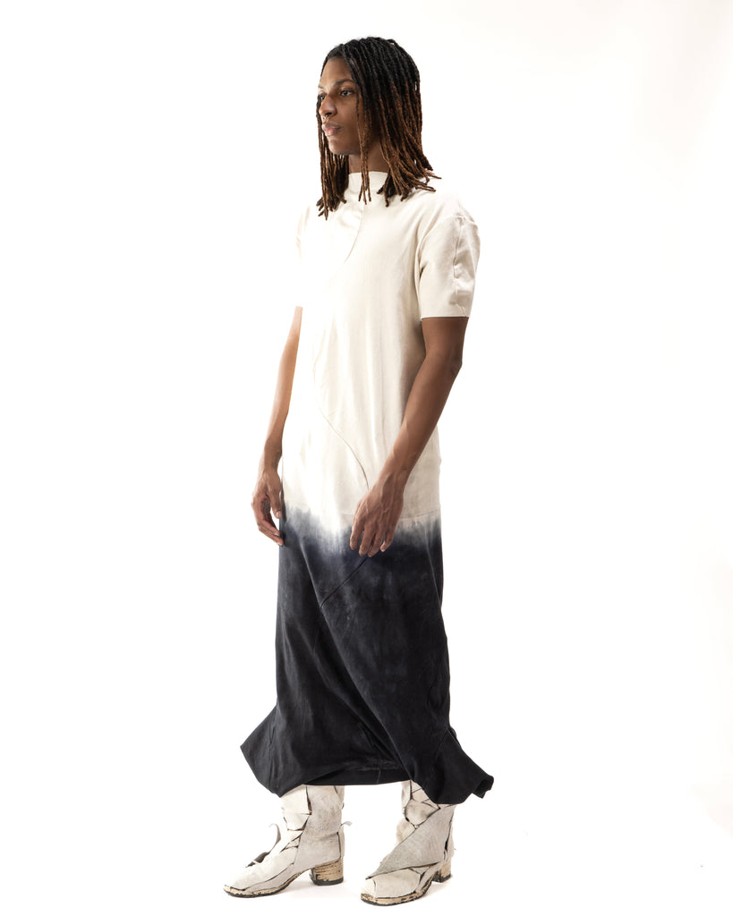 BLACK DIP DYED REVERSIBLE T-SHIRT